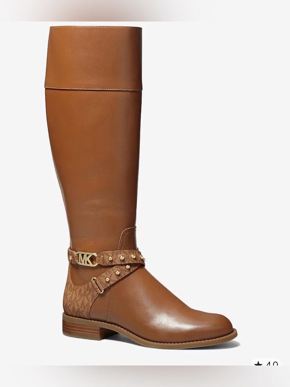 Michael Kors Brown Leather Over-the-Knee MK Kincaid Riding Boot size 6